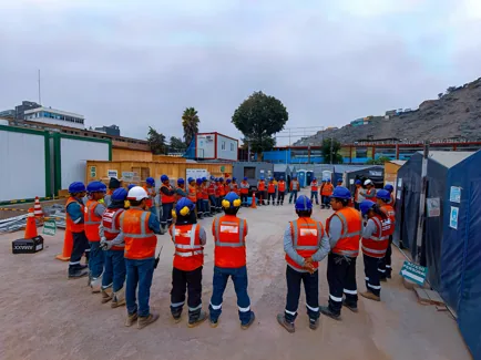 Charla de seguridad en obra